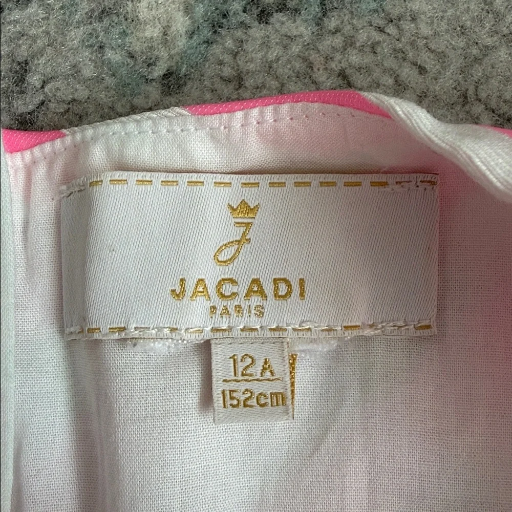 Jacadi Girls Pink Stripe Elegant Dress